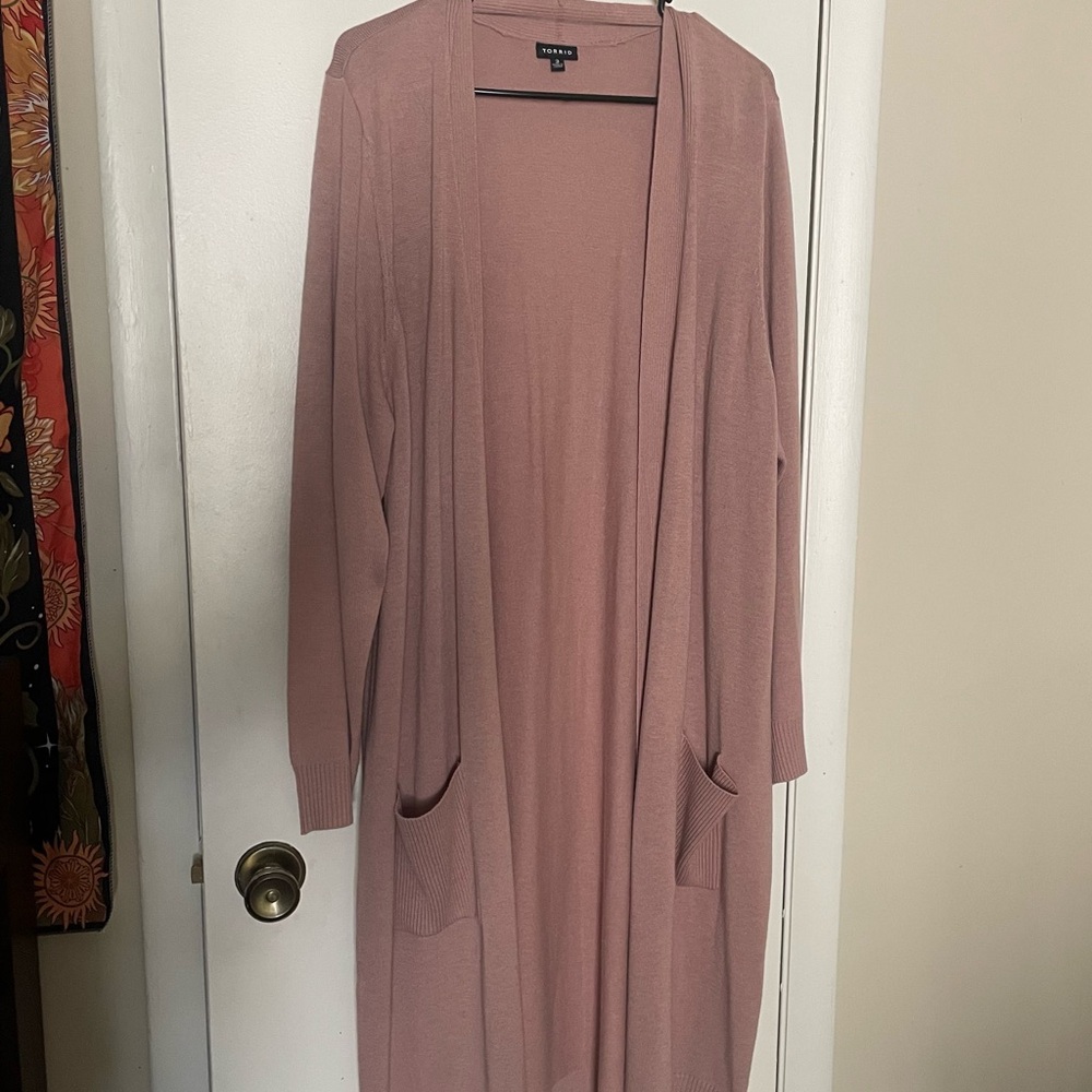 Torrid Blush Pink Open Cardigan